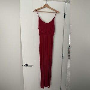 Lulu's Red Sleeveless Maxi Sundress